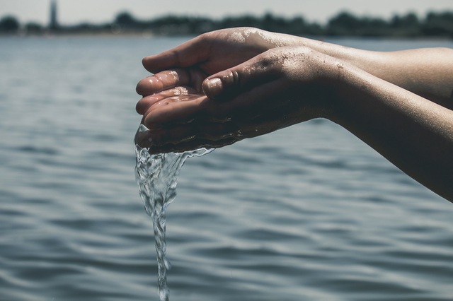 children playing with water